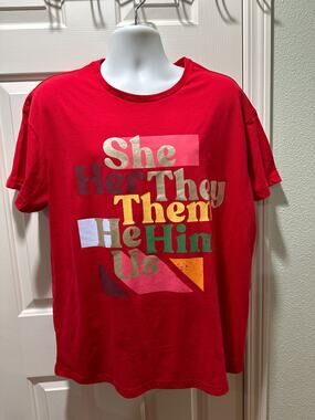 Target TakePride Pronouns tee XXL
